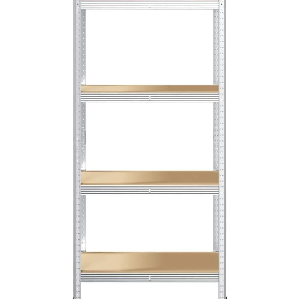 vidaXL Estantería de acero y MDF 80x40x160 cm Plateado Outlet