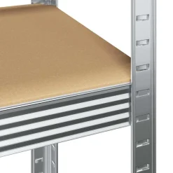 vidaXL Estantería de acero y MDF 80x40x160 cm Plateado Outlet
