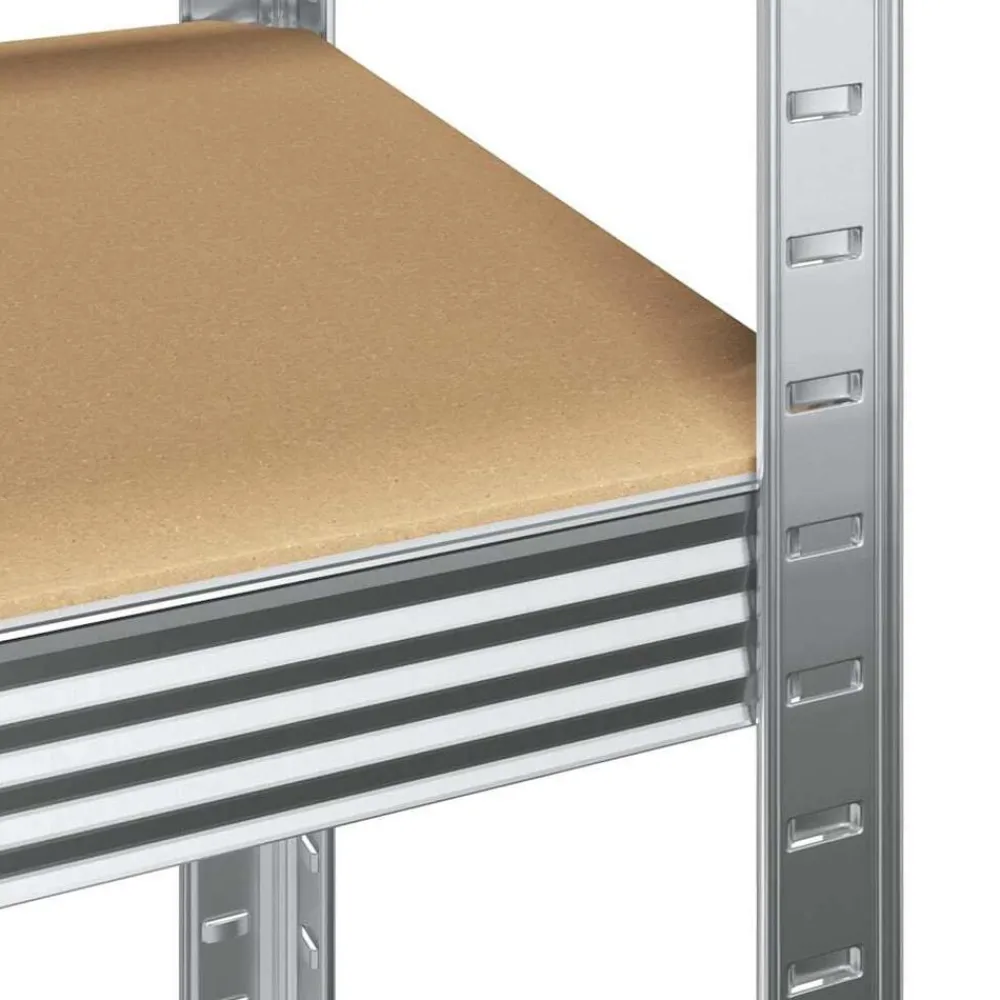 vidaXL Estantería de acero y MDF 80x40x160 cm Plateado Outlet