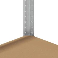vidaXL Estantería de acero y MDF 80x40x160 cm Plateado Outlet