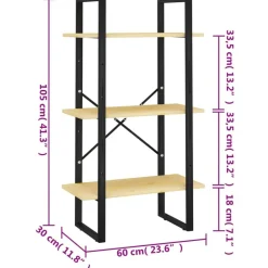 vidaXL Estanterías-Estantería de almacenaje madera maciza de pino 60x30x105 cm