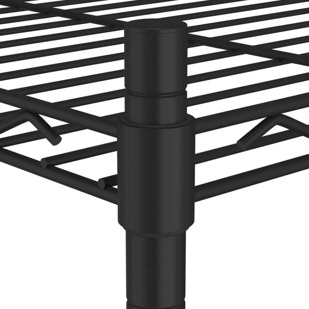 vidaXL Estantería de almacenaje de 3 niveles 60x35x76 cm 150 kg Negro Clearance