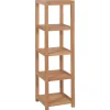 vidaXL Estanterías-Estantería de baño 4 niveles madera teca maciza 42x42x165 cm