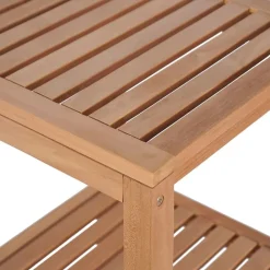vidaXL Estanterías-Estantería de baño 4 niveles madera teca maciza 42x42x165 cm