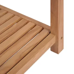 vidaXL Estanterías-Estantería de baño 4 niveles madera teca maciza 42x42x165 cm