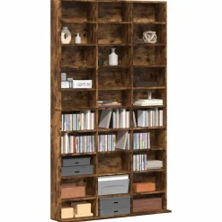 vidaXL Armarios Y Almacenamiento-Estantería de CD contrachapada 102x23x177,5 cm