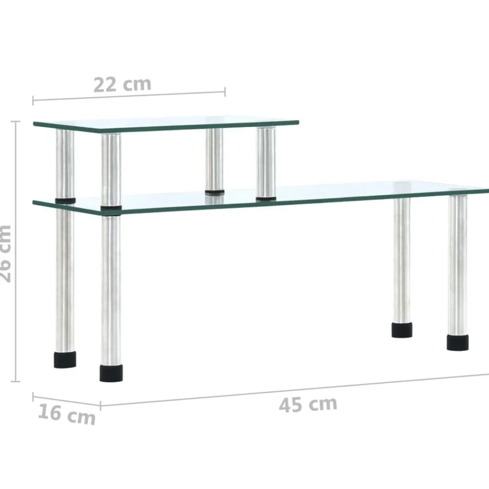 vidaXL Cocina Y Comedor-Estantería de cocina vidrio templado 45x16x26 cm
