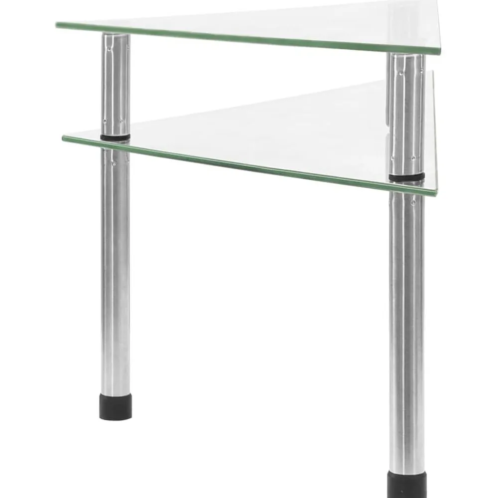 vidaXL Estantería de cocina vidrio templado 49,5x35x19 cm Transparente Clearance