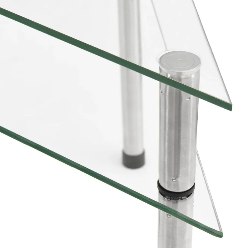 vidaXL Estantería de cocina vidrio templado 49,5x35x19 cm Transparente Clearance