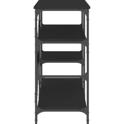 vidaXL Estantería de cocina madera ingeniería metal 90x40x84 cm Negro Best