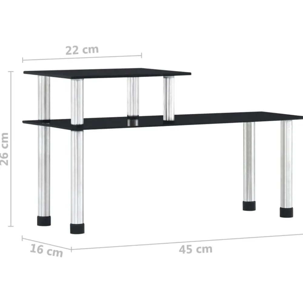 vidaXL Cocina Y Comedor-Estantería de cocina vidrio templado 45x16x26 cm