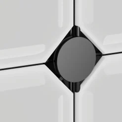 vidaXL Estantería de cubos con 15 compartimentos y puertas PP negro Negro y transparente New