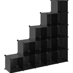 vidaXL Productos Del Hogar-Estantería de cubos con 15 compartimentos PP