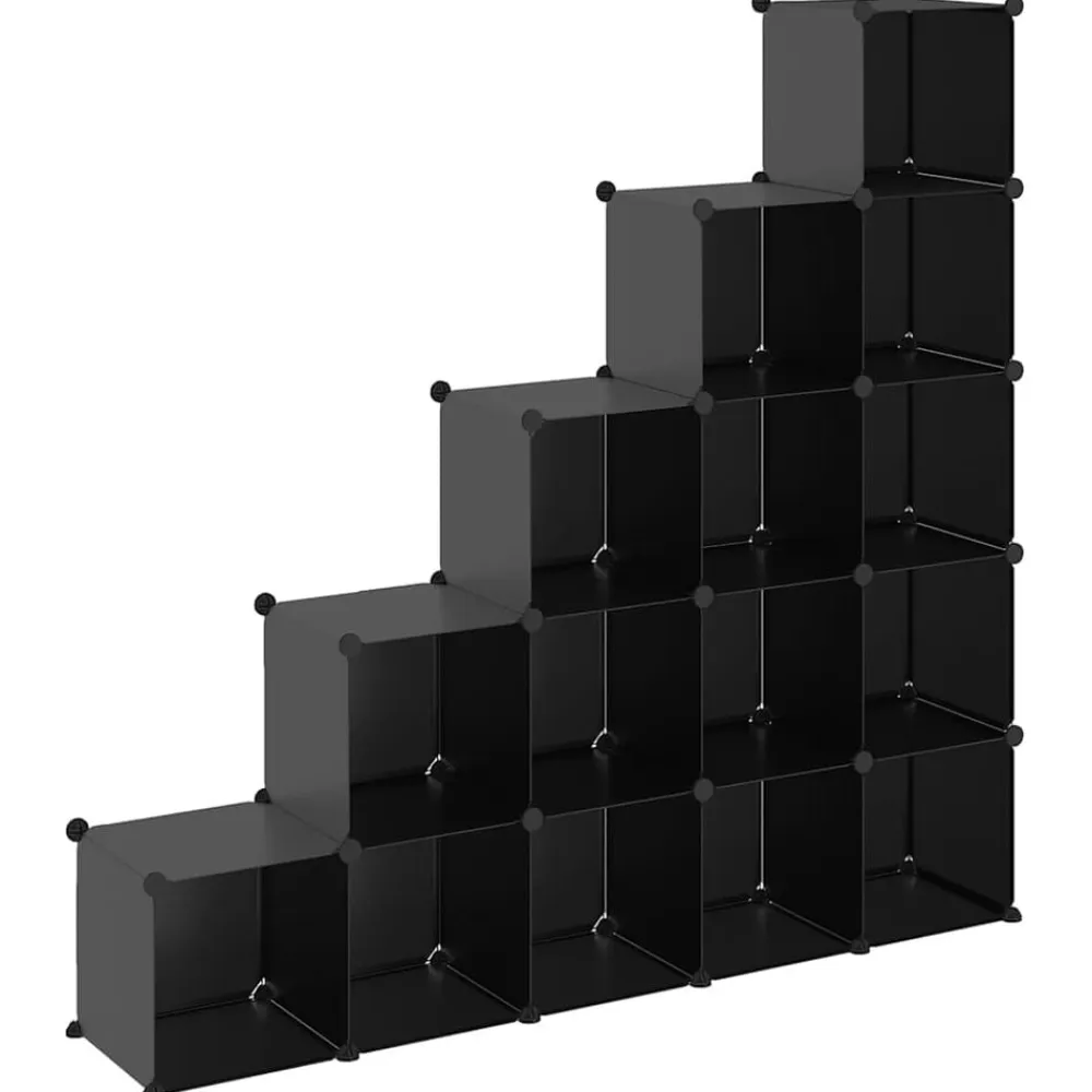 vidaXL Productos Del Hogar-Estantería de cubos con 15 compartimentos PP