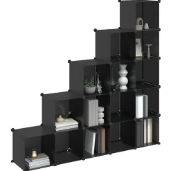 vidaXL Productos Del Hogar-Estantería de cubos con 15 compartimentos PP