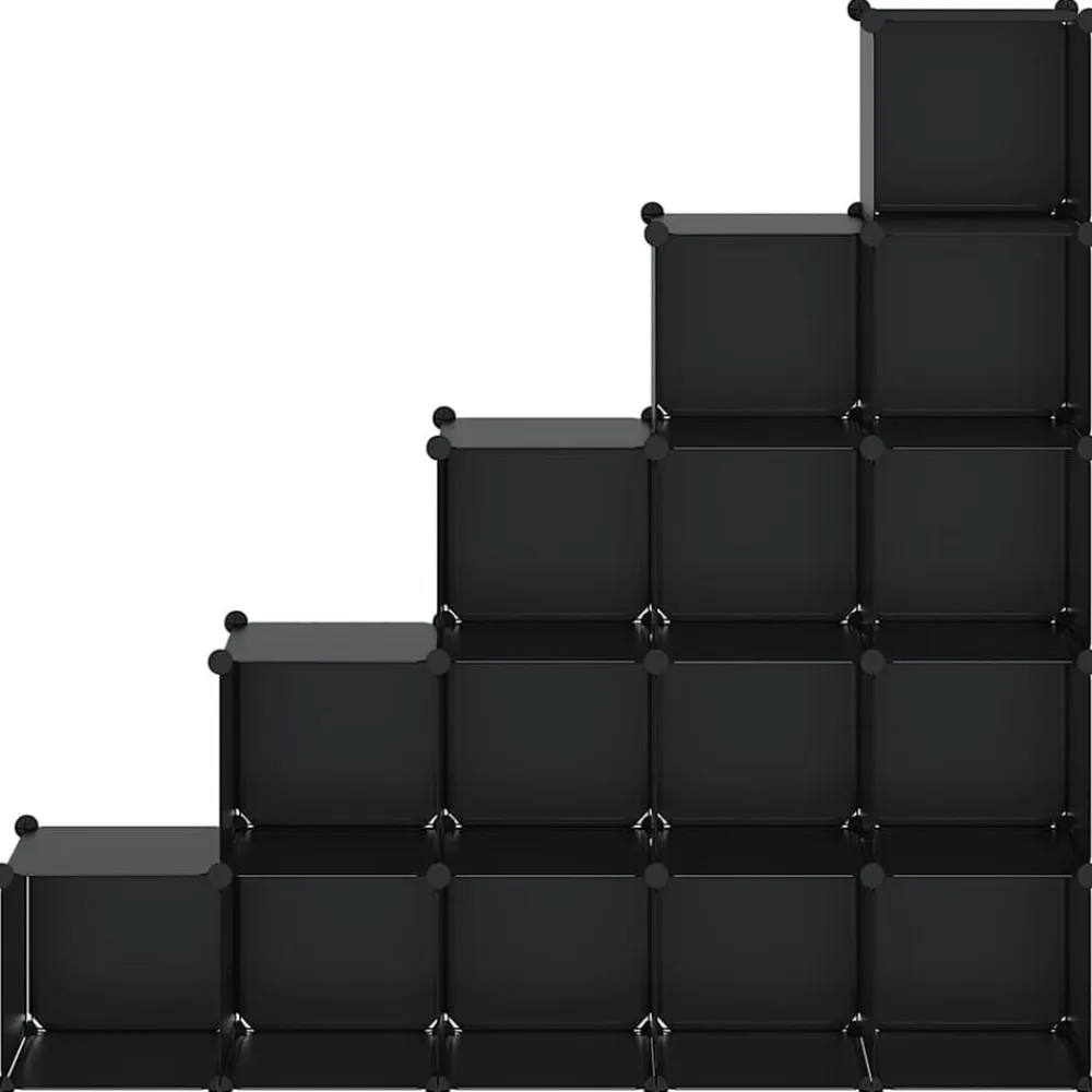 vidaXL Productos Del Hogar-Estantería de cubos con 15 compartimentos PP