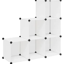 vidaXL Estantería de cubos con 6 compartimentos Blanco Hot