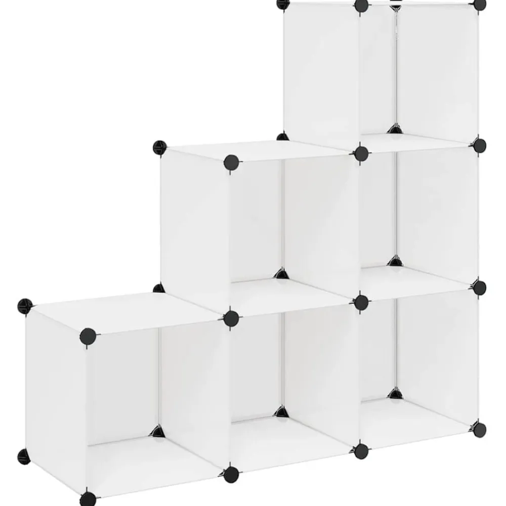 vidaXL Estantería de cubos con 6 compartimentos Blanco Hot