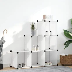 vidaXL Estantería de cubos con 6 compartimentos Blanco Hot