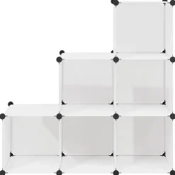 vidaXL Estantería de cubos con 6 compartimentos Blanco Hot