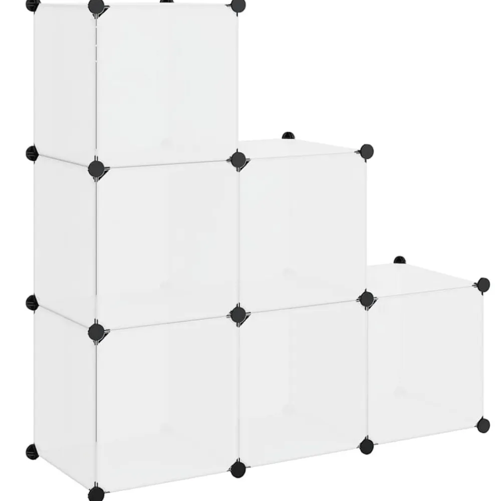 vidaXL Estantería de cubos con 6 compartimentos Blanco Hot