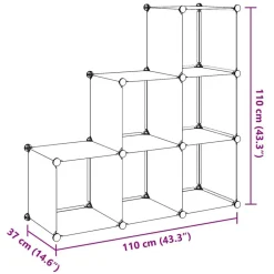 vidaXL Estantería de cubos con 6 compartimentos Blanco Hot