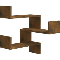vidaXL Estantería de esquina de pared 40x40x50 cm Roble ahumado Clearance
