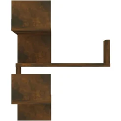 vidaXL Estantería de esquina de pared 40x40x50 cm Roble ahumado Clearance
