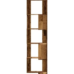 vidaXL Estantería de esquina 5 niveles madera envejecida 50x50x179 cm Madera antigua