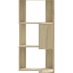vidaXL Estanterías-Estantería de esquina 3 niveles madera 50x50x102cm