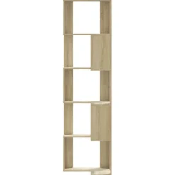 vidaXL Estantería de esquina 5 niveles madera 50x50x179cm Roble Sonoma Best