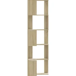 vidaXL Estantería de esquina 5 niveles madera 50x50x179cm Roble Sonoma Best