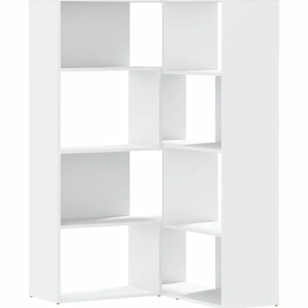 vidaXL Estantería de esquina 4 niveles madera 85x85x140 cm Blanco Hot