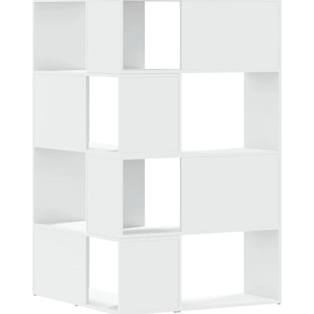 vidaXL Estantería de esquina 4 niveles madera 85x85x140 cm Blanco Hot