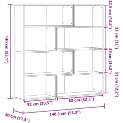 vidaXL Estantería de esquina 4 niveles madera 85x85x140 cm Blanco Hot
