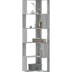 vidaXL Estantería de esquina 5 niveles madera 50x50x179 cm Gris sonoma Sale