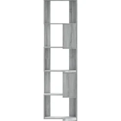 vidaXL Estantería de esquina 5 niveles madera 50x50x179 cm Gris sonoma Sale