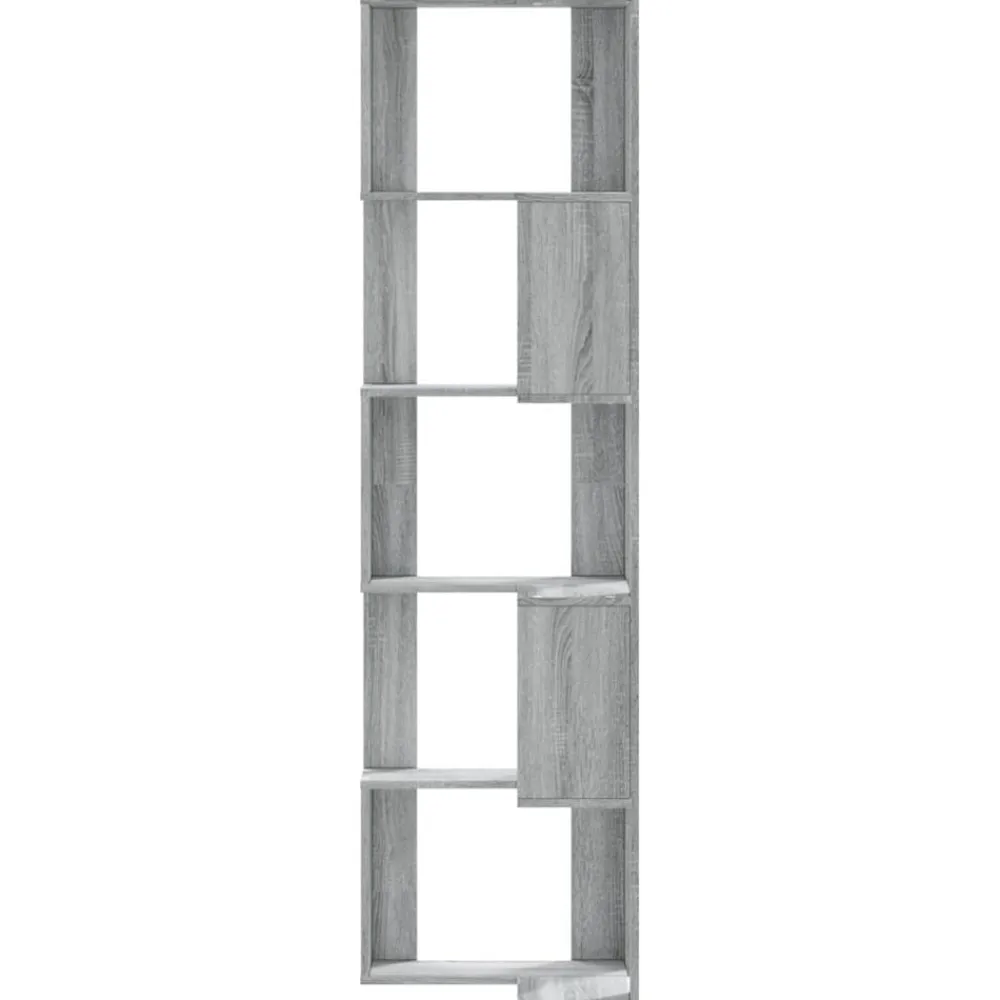 vidaXL Estantería de esquina 5 niveles madera 50x50x179 cm Gris sonoma Sale