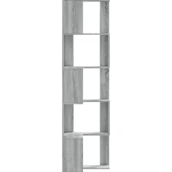 vidaXL Estantería de esquina 5 niveles madera 50x50x179 cm Gris sonoma Sale