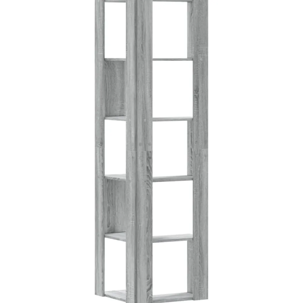 vidaXL Estantería de esquina 5 niveles madera 50x50x179 cm Gris sonoma Sale