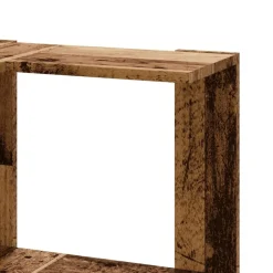 vidaXL Estanterías-Estantería de esquina 3 niveles madera envejecida 50x50x102 cm