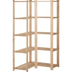 vidaXL Estantería de esquina 5 niveles pino macizo 82,5x82,5x170 cm Best