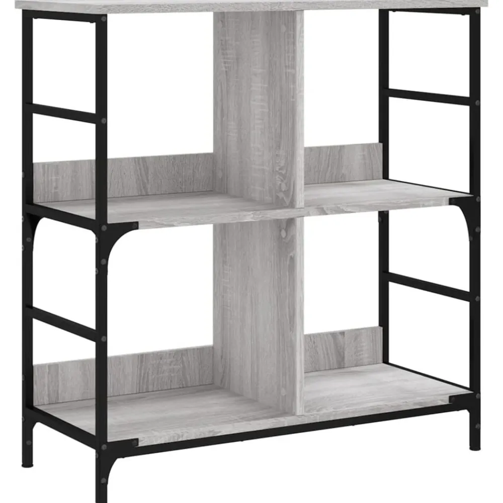 vidaXL Estantería de madera de ingeniería 78,5x33x82 cm Gris sonoma Discount