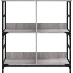 vidaXL Estantería de madera de ingeniería 78,5x33x82 cm Gris sonoma Discount
