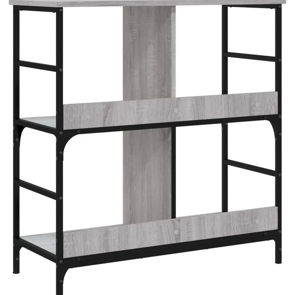 vidaXL Estantería de madera de ingeniería 78,5x33x82 cm Gris sonoma Discount