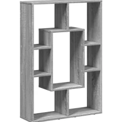 vidaXL Estantería de madera de ingeniería 63x20x90 cm Gris sonoma Discount