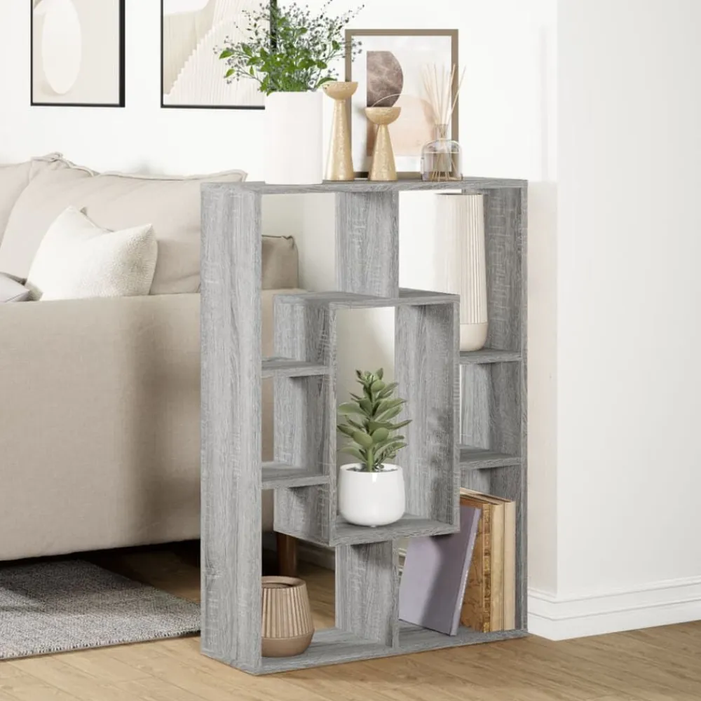 vidaXL Estantería de madera de ingeniería 63x20x90 cm Gris sonoma Discount