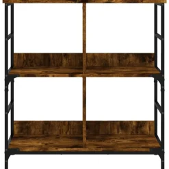 vidaXL Estantería de madera de ingeniería 78,5x33x82 cm Roble ahumado New