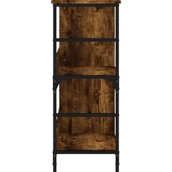 vidaXL Estantería de madera de ingeniería 78,5x33x82 cm Roble ahumado New