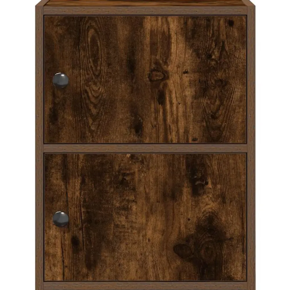 vidaXL Estantería de madera de ingeniería 40x24x52 cm Roble ahumado Clearance